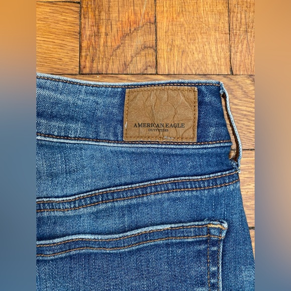 American Eagle Outfitters Women's Super Stretch X Jean Skirt Solid Blue … - Picture 2 of 7